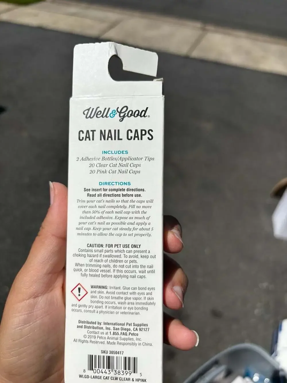 Well & Good Cat Nail Caps - Large, Clear and Pink